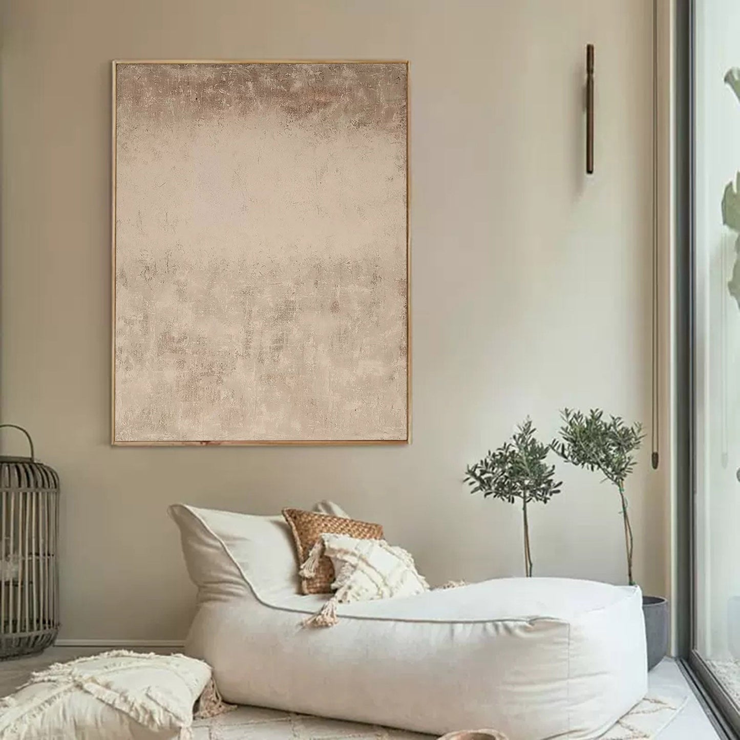 Elegant Minimalist Abstract Oil Painting for Modern Home Decor