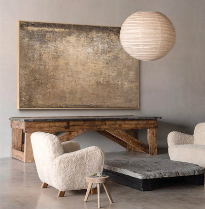 Elegant Minimalist Abstract Oil Painting for Modern Home Decor