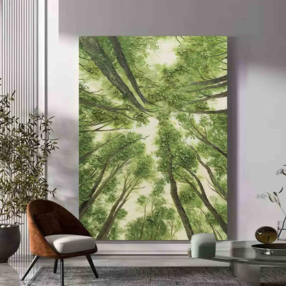 Enchanted Forest Canopy Oil Painting for Nature Lovers