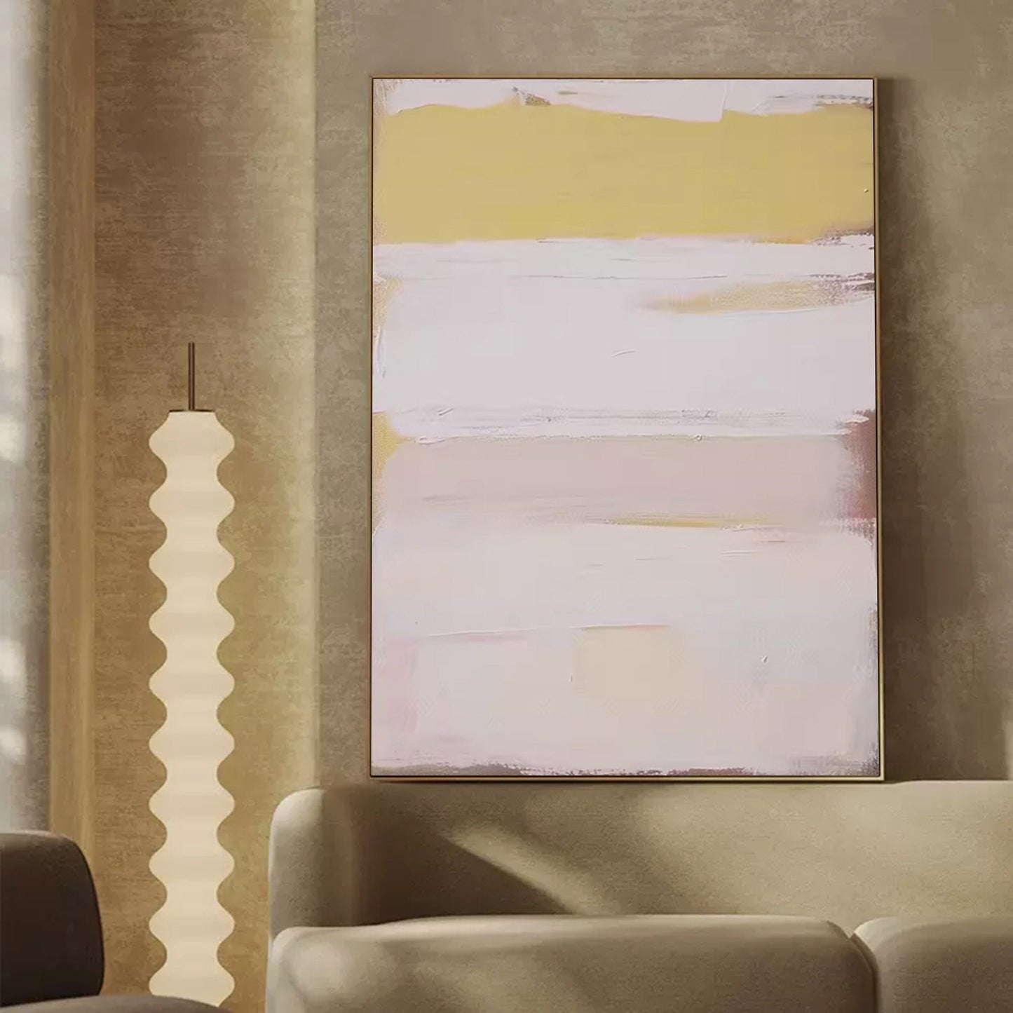 Elegant Minimalist Oil Painting for Modern Home Decor and Art Lovers