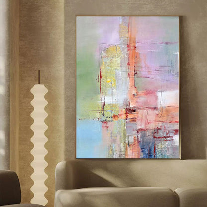 Vibrant Abstract Oil Painting for Modern Home Decor and Art Enthusiasts