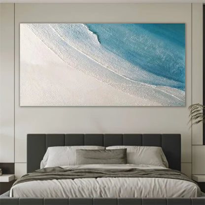 Tranquil Ocean Waves Abstract Oil Painting for Modern Home Decor