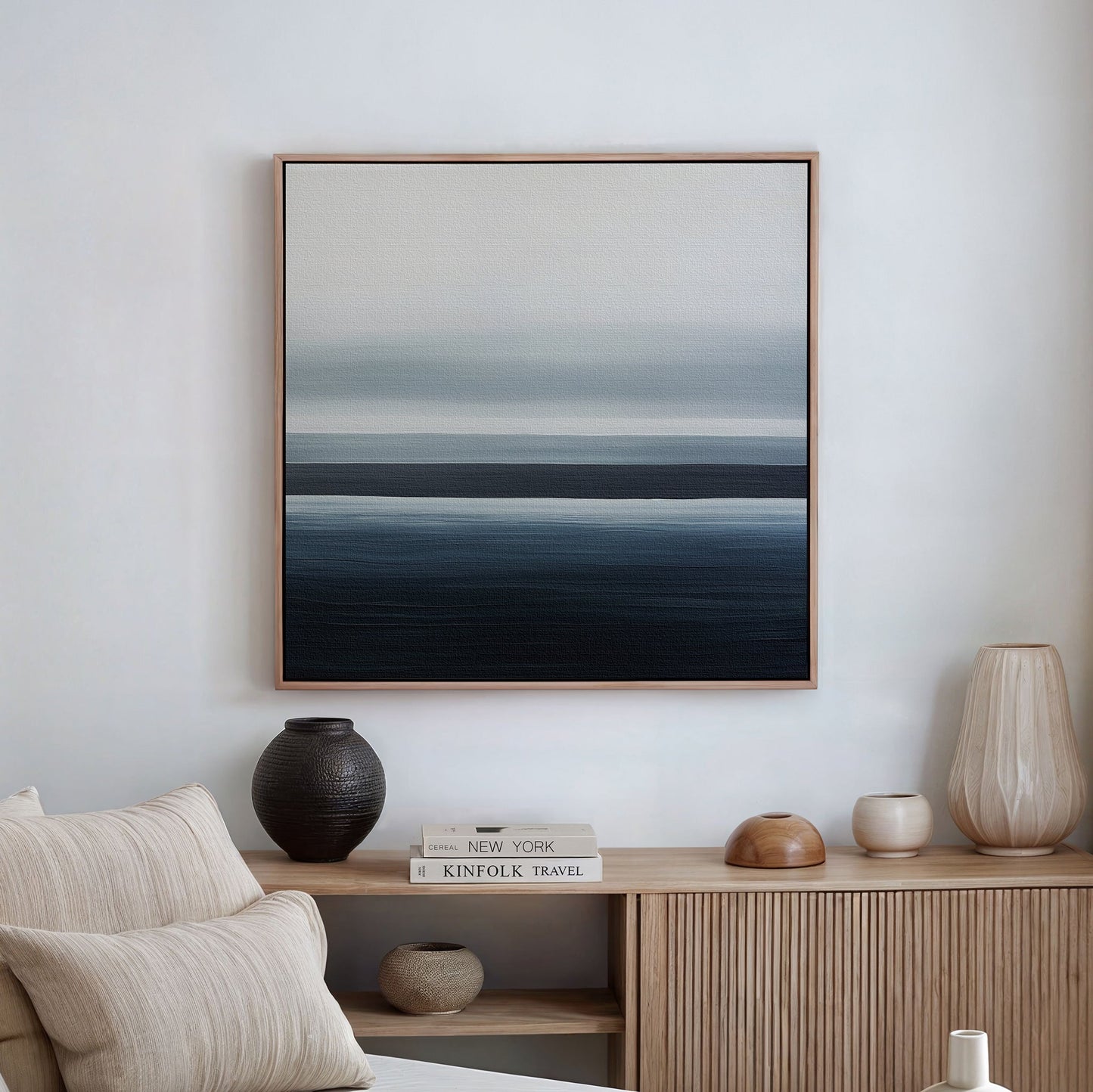 Sublime Oceanic Abstract Oil Painting for Contemporary Home Decor