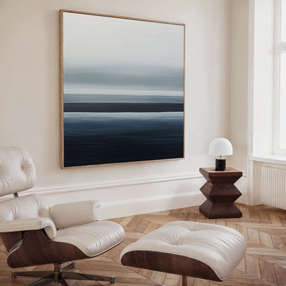 Sublime Oceanic Abstract Oil Painting for Contemporary Home Decor