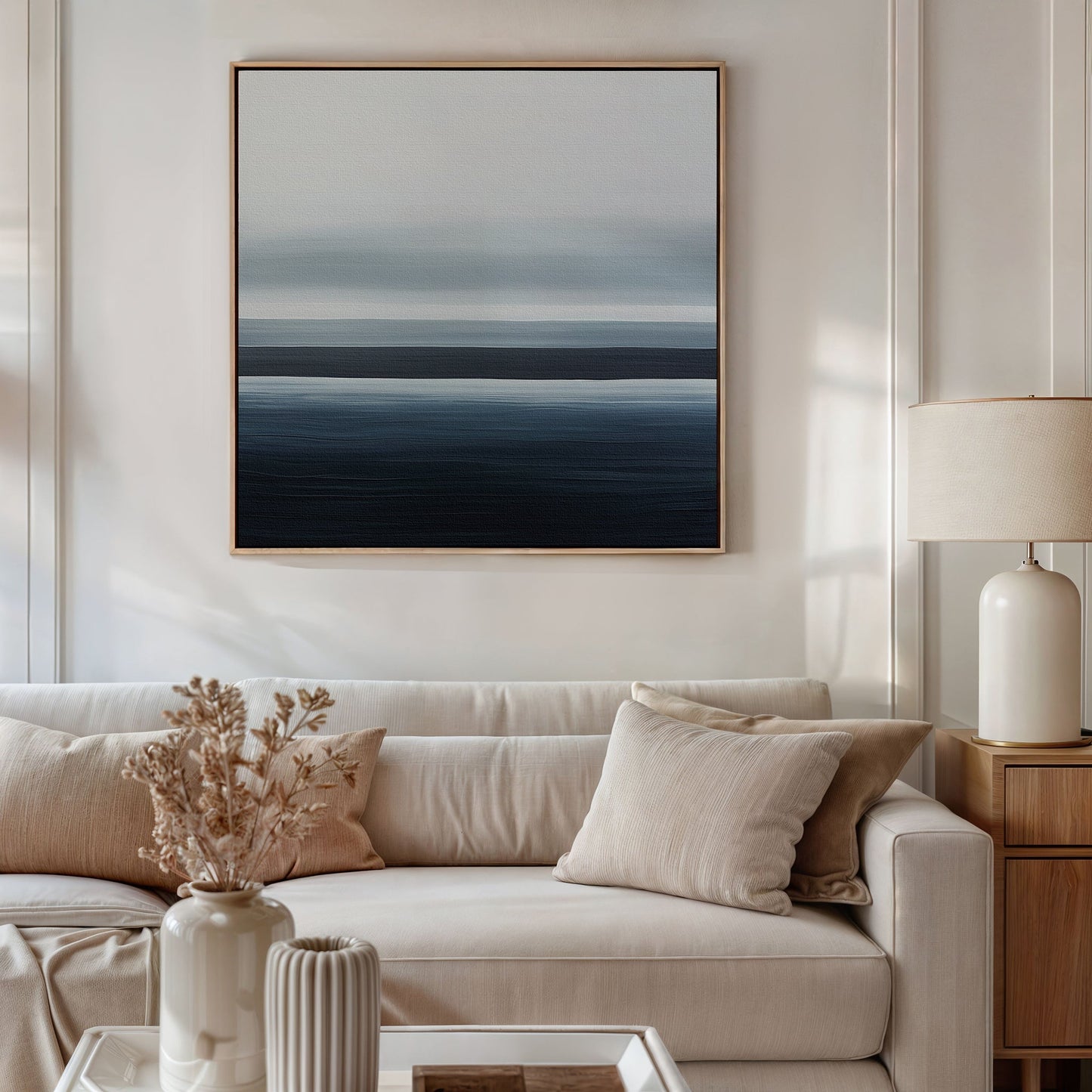 Sublime Oceanic Abstract Oil Painting for Contemporary Home Decor