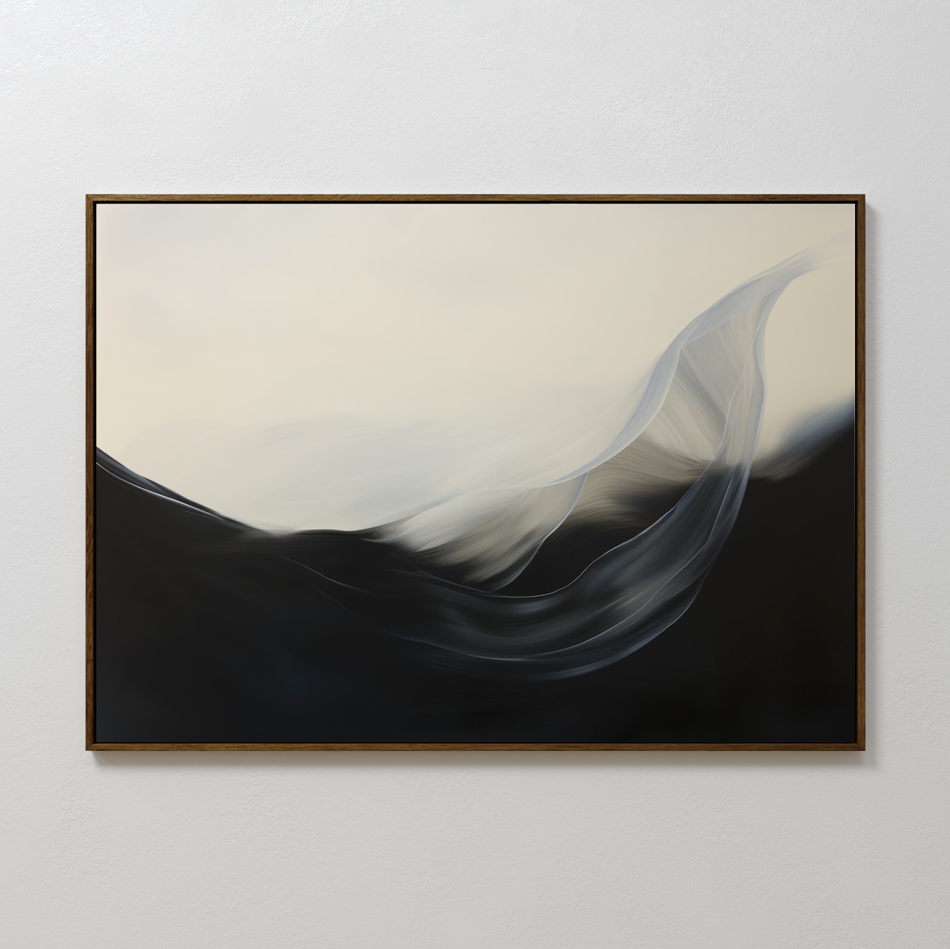 Serene Oceanic Abstract Oil Painting for Modern Home Decor