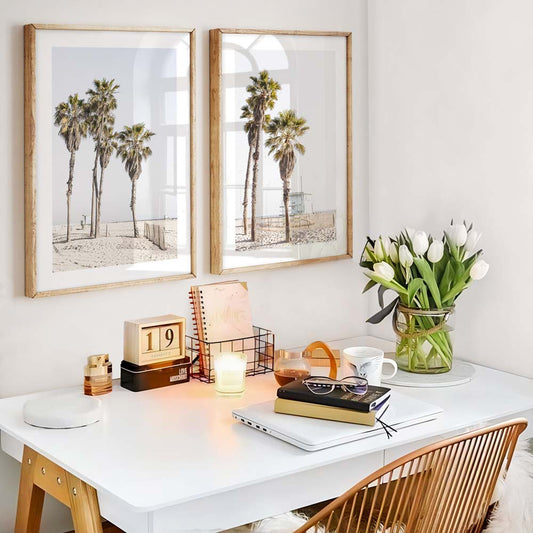 Serene Ocean Park Palms Art for Coastal-Inspired Home Decor