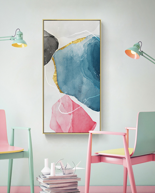 Abstract Opal Dream: Elegant Oil Painting for Modern Home Decor