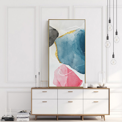 Abstract Opal Dream: Elegant Oil Painting for Modern Home Decor