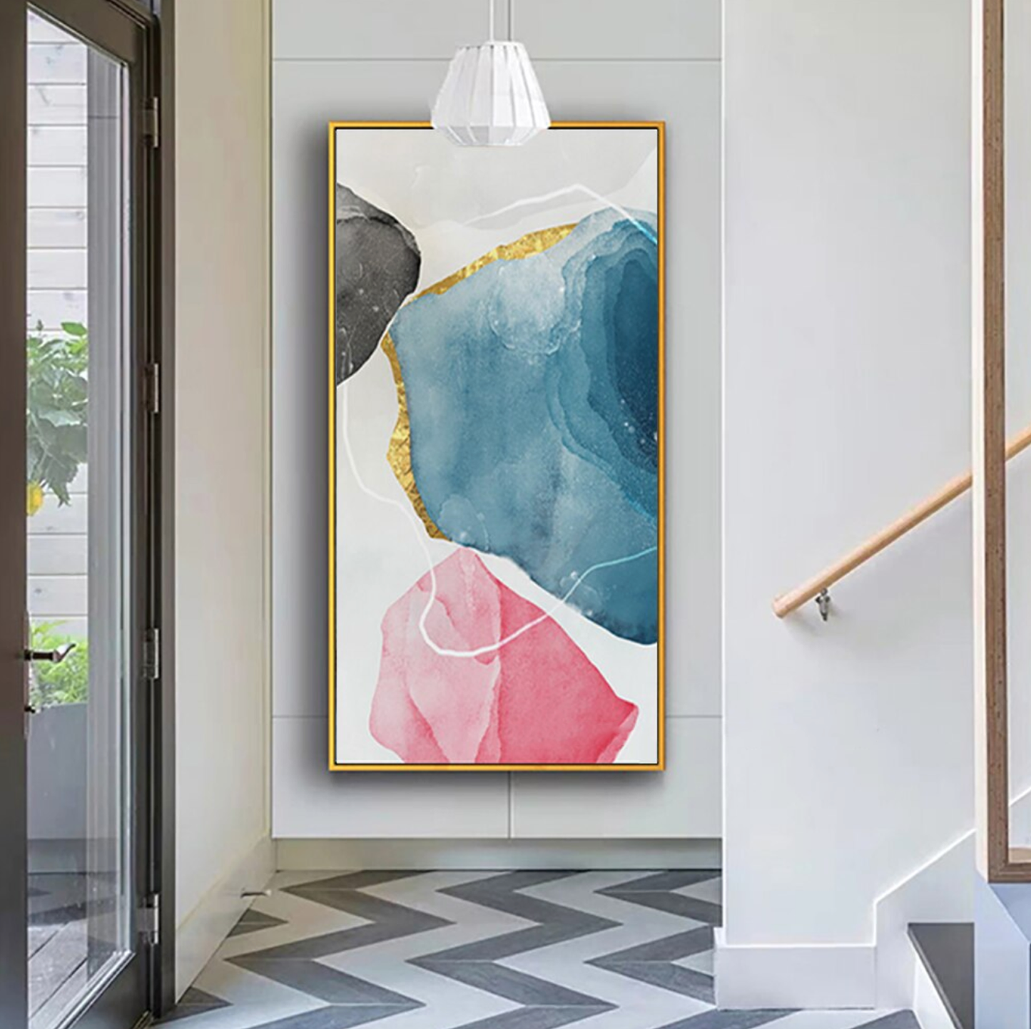 Abstract Opal Dream: Elegant Oil Painting for Modern Home Decor