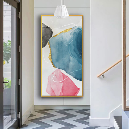 Abstract Opal Dream: Elegant Oil Painting for Modern Home Decor