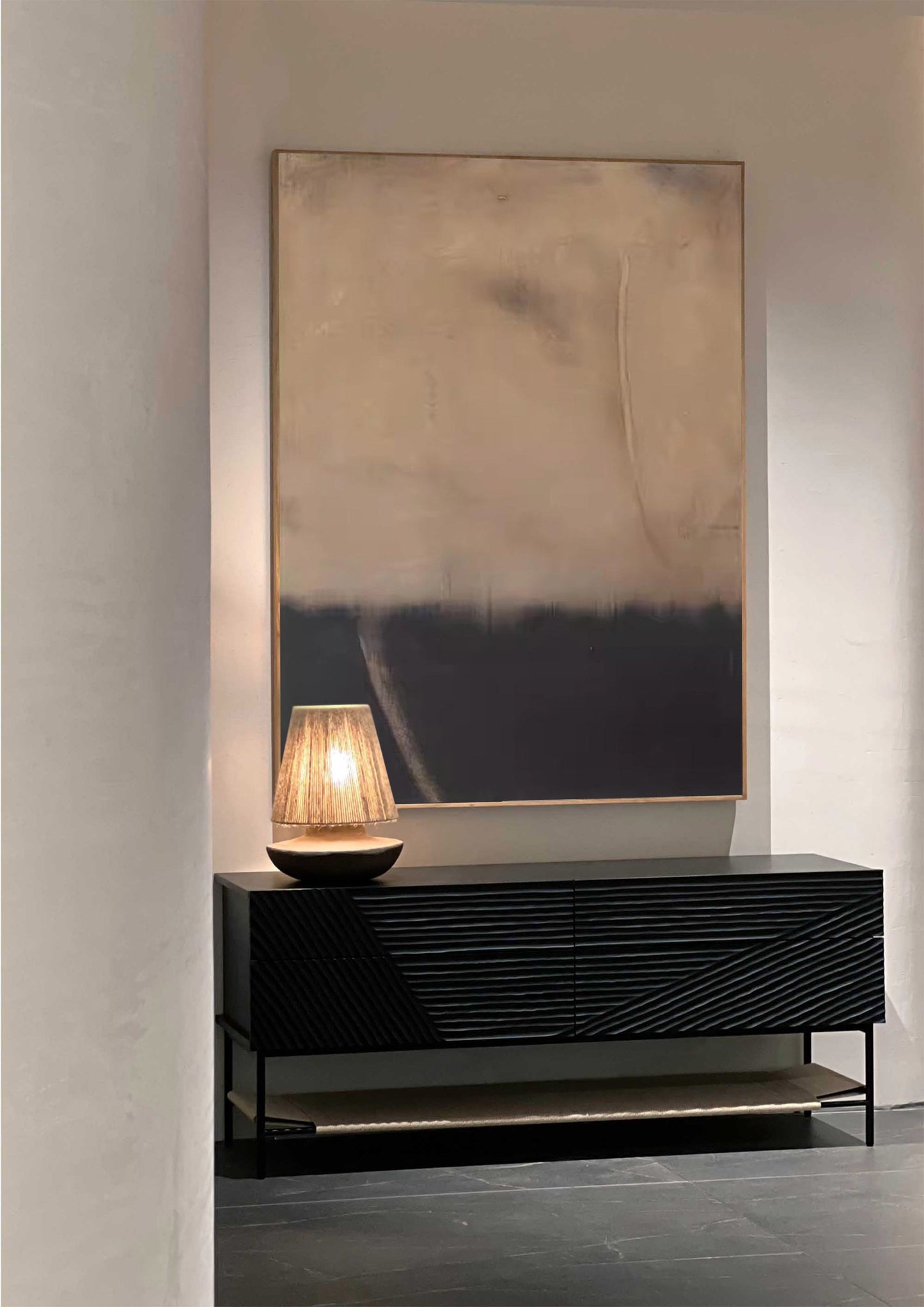 Elegant Minimalist Abstract Oil Painting for Modern Home D√©cor