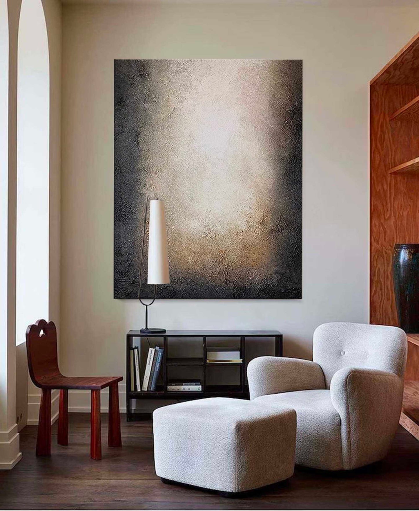 Elegant Minimalist Abstract Oil Painting for Modern Home Decor