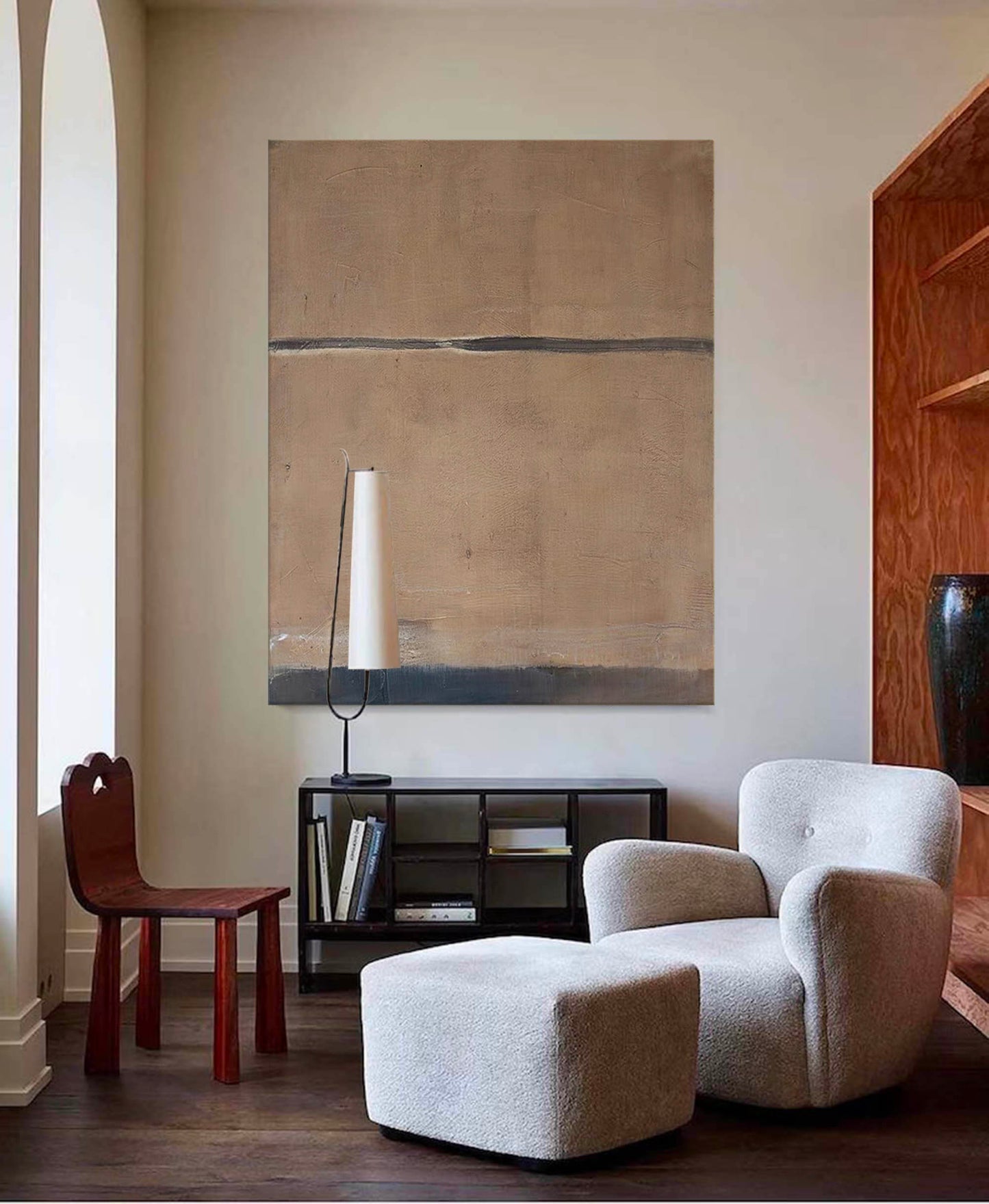 Elegant Minimalist Abstract Oil Painting for Modern Home D√©cor