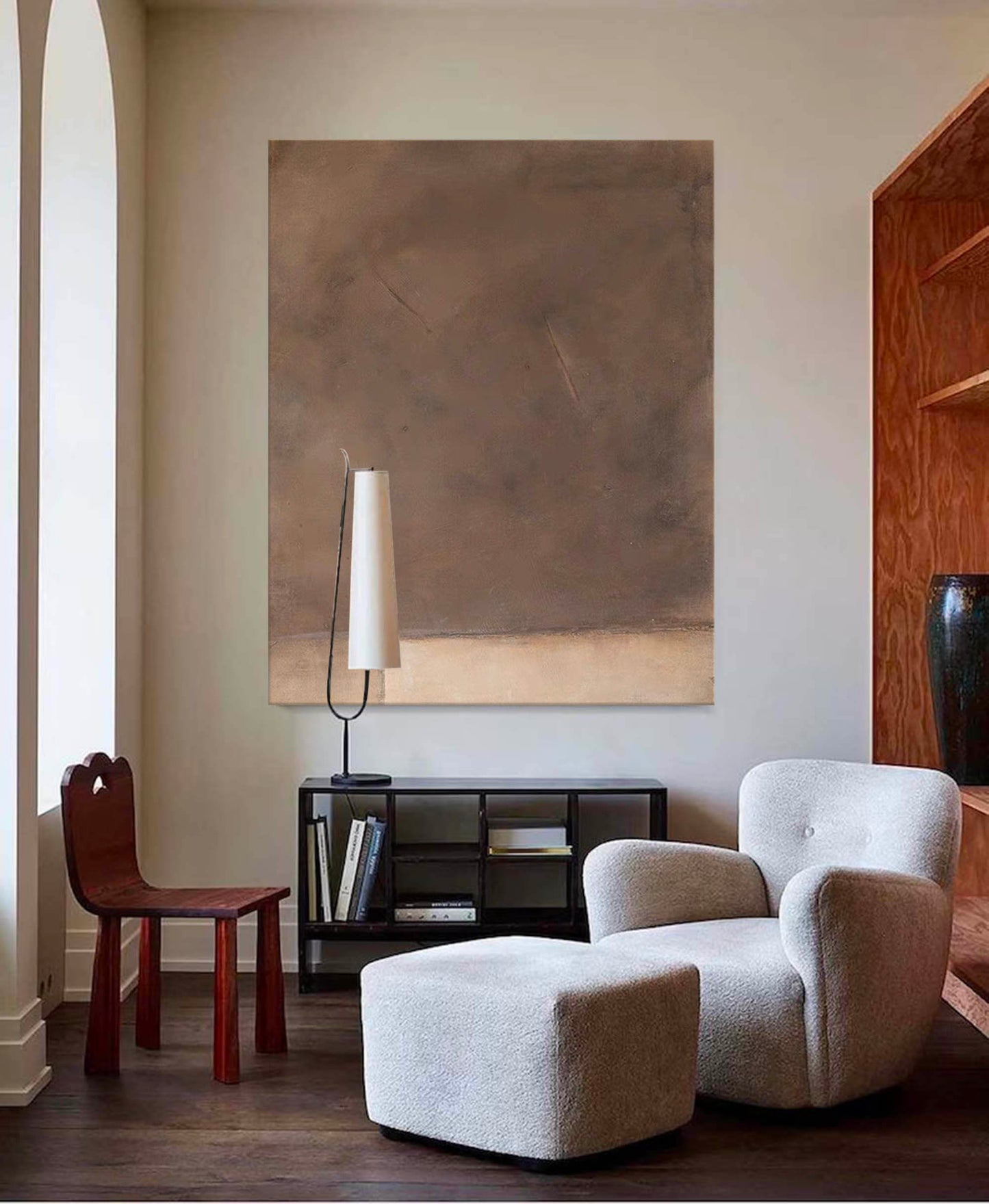 Elegant Minimalist Abstract Oil Painting for Contemporary Home Decor