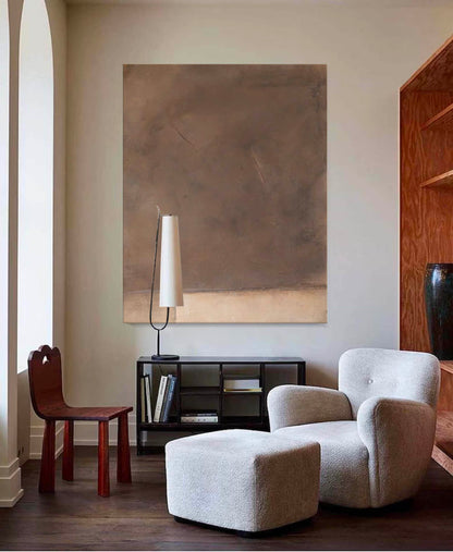 Elegant Minimalist Abstract Oil Painting for Contemporary Home Decor