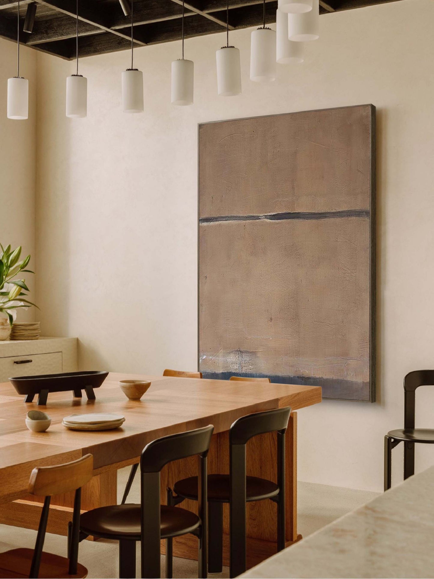 Elegant Minimalist Abstract Oil Painting for Modern Home D√©cor