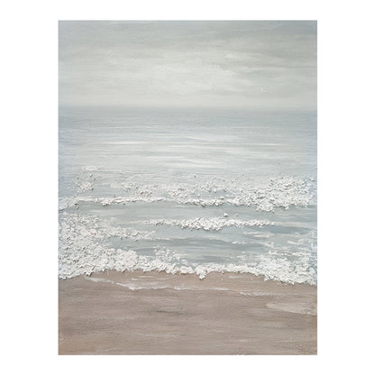 Coastal Waves California Style Foggy Tide Oil Painting 129CW