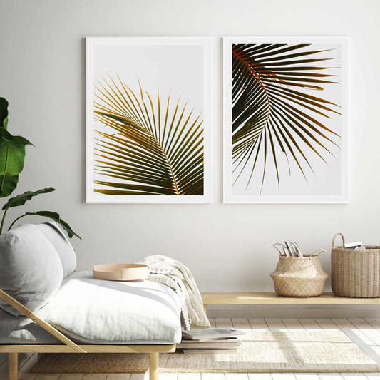 Tropical Frond Art Prints - Elegant Wall Décor for Modern Interiors