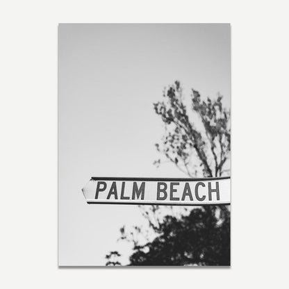 Charming Palm Beach Street Sign Oil Painting for Coastal Home Décor