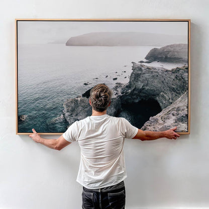 Serene Coastal Landscape Oil Painting for Tranquil Home Decor