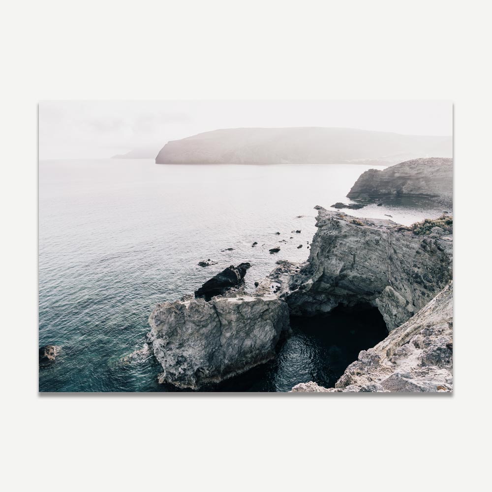 Serene Coastal Landscape Oil Painting for Tranquil Home Decor