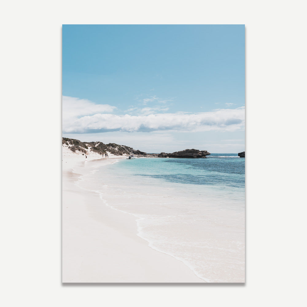 Tranquil Beachscape with Blue Waters and Serene Sky