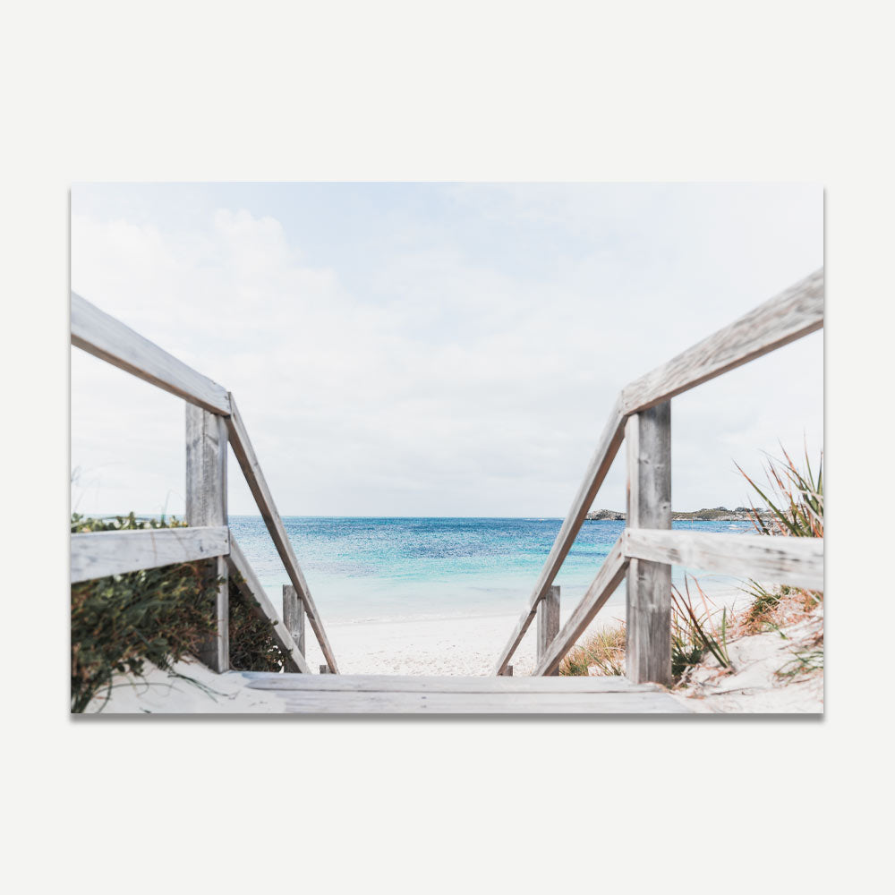 Tropical Seascape: Vibrant Oil Painting of Parakeet Bay’s Tranquil Waters and Shoreline