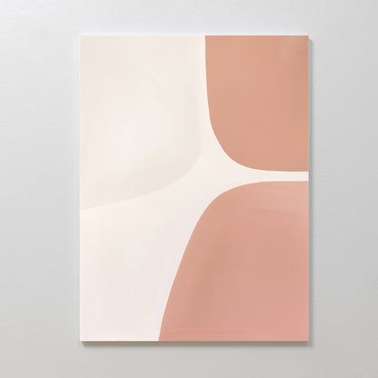 Abstract Pastel Curvature Oil Painting for Modern Home Decor