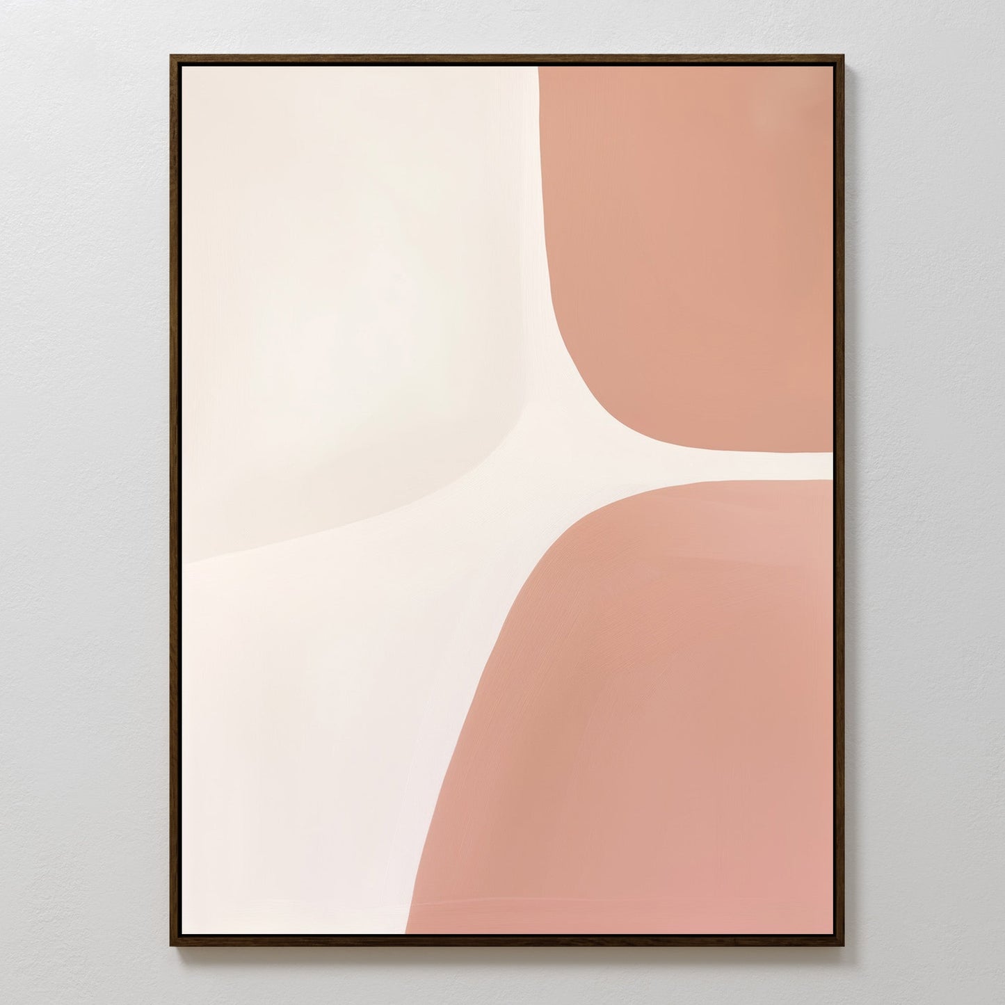 Abstract Pastel Curvature Oil Painting for Modern Home Decor