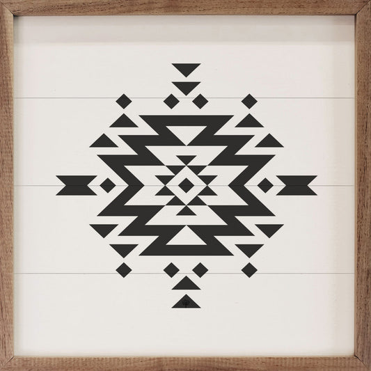 Geometric Black and White Pattern Wall Art for Modern Home Decor