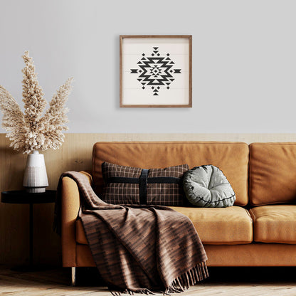 Geometric Black and White Pattern Wall Art for Modern Home Decor