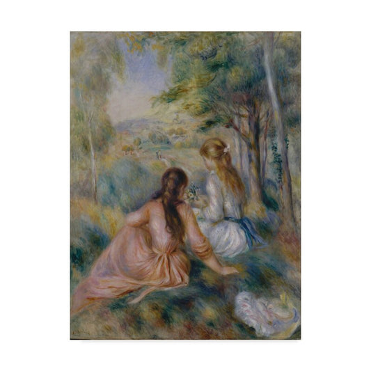 Serene Meadow Scene Oil Painting