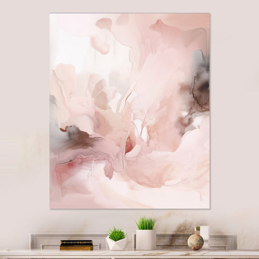 Soft Pink Abstract Marble Artwork for Elegant Home Décor