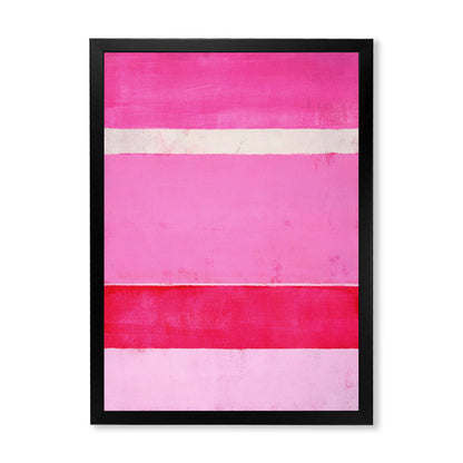 Vibrant Pink and White Abstract Oil Painting for Modern Decor