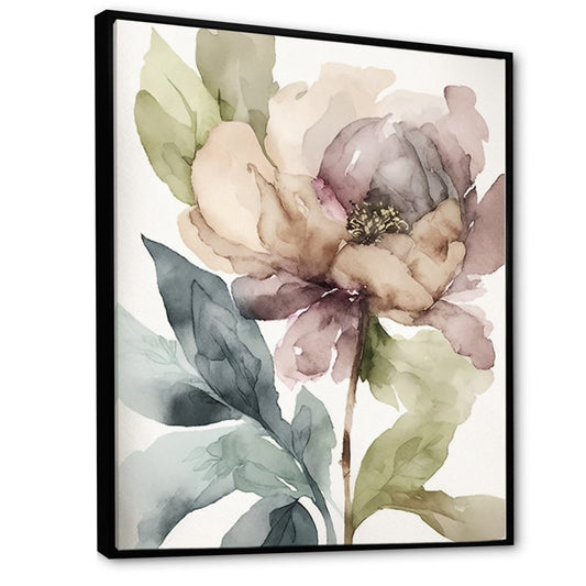Blossoming Pink Peony Oil Painting with Elegant Floral Accents