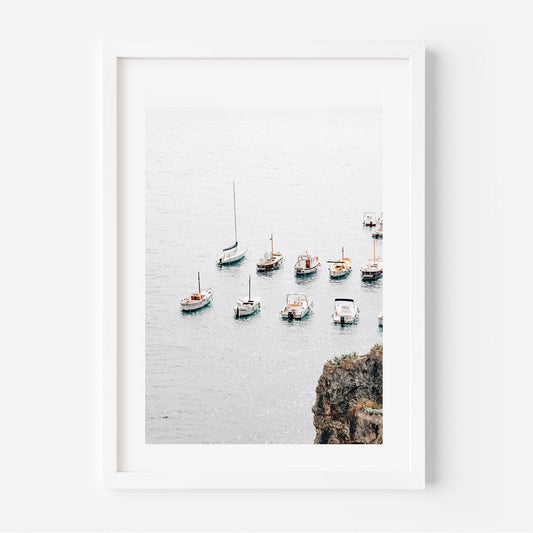Amalfi Coast Serenity: Charming Boats on Tranquil Waters