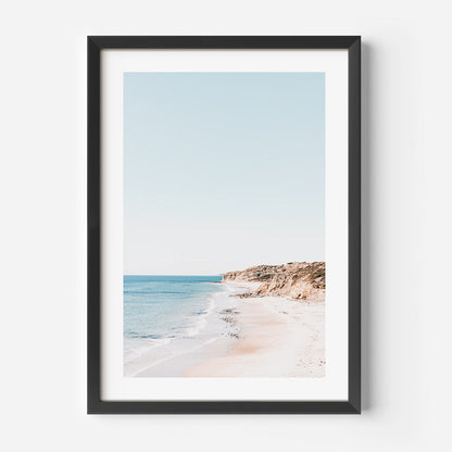 Tranquil Coastal Escape - Serene Beach Landscape Oil Painting of Port Willunga