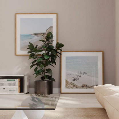 Coastal Serenity: Oil Painting of Port Willunga Beach and Historic Piling Remnants