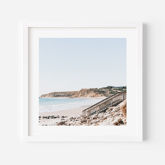 Serene Coastal Escape at Port Willunga - Tranquil Seaside Oil Painting Decor