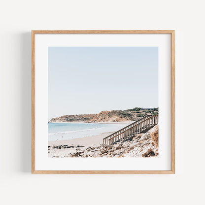 Serene Coastal Escape at Port Willunga - Tranquil Seaside Oil Painting Decor