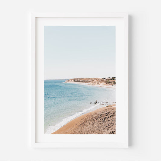 Serene Beach Landscape Oil Painting of Port Willunga Coastal Beauty