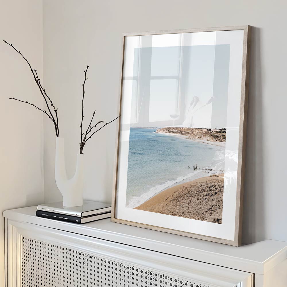 Serene Beach Landscape Oil Painting of Port Willunga Coastal Beauty