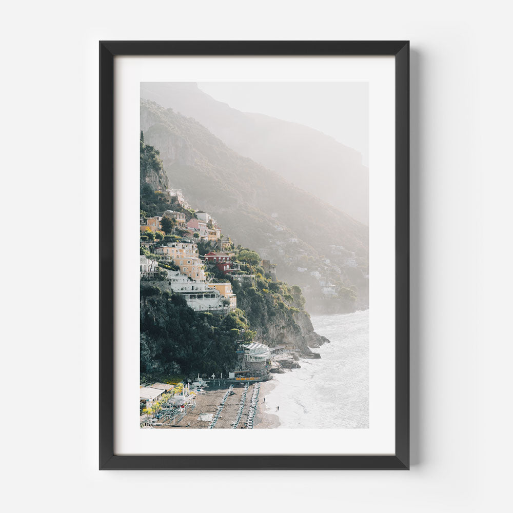 Seaside Serenity: Vibrant Positano Beach Oil Painting