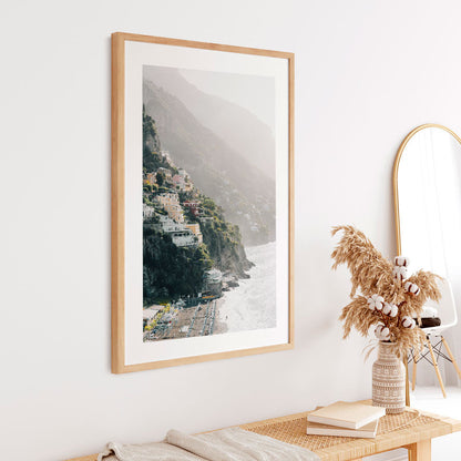 Seaside Serenity: Vibrant Positano Beach Oil Painting