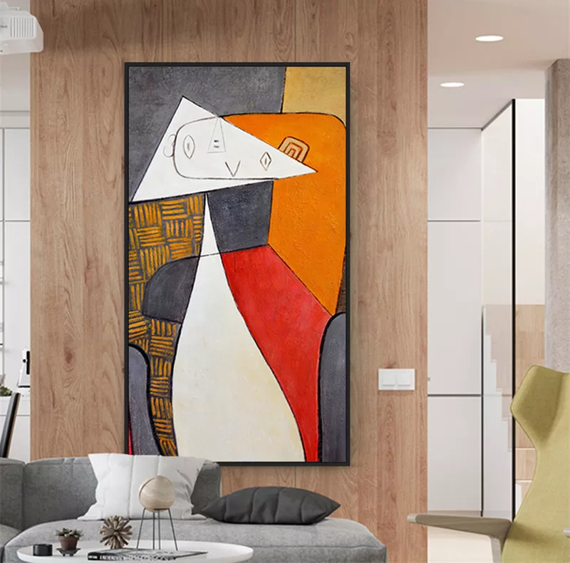 Abstract Joyful Composition in Vibrant Colors - Modern Oil Painting for Contemporary Decor