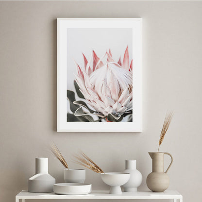 Stunning Queen Protea Oil Painting for Elegant Home Decor and Floral Art Lovers