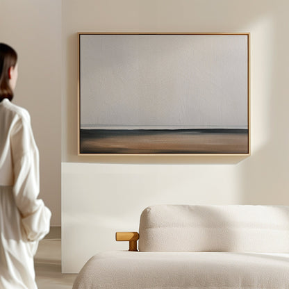 Serene Abstract Landscape Oil Painting for Modern Home Decor