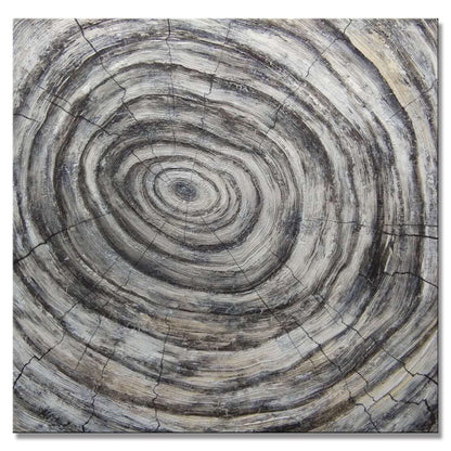 Abstract Circular Oil Painting for Modern Home Decor - Earthy Tones