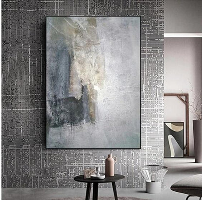 Abstract Serenity: Modern Oil Painting for Contemporary Home Décor